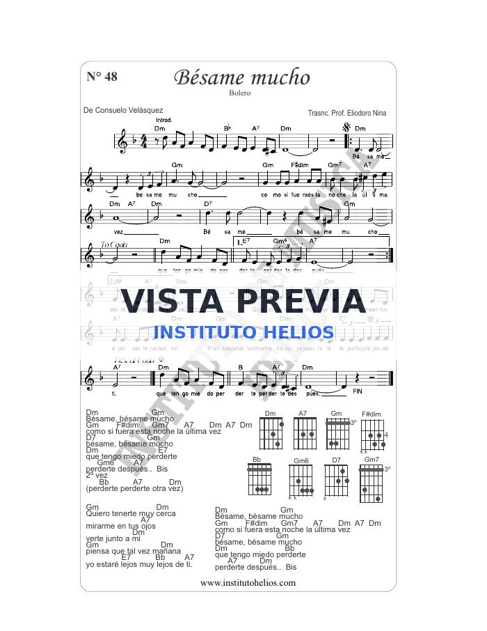 Vista previa de Besame mucho